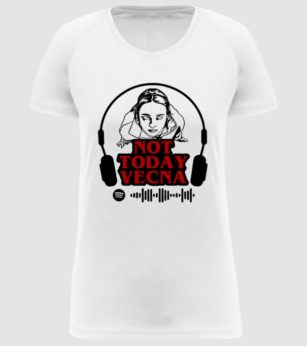 not today vecna model alb pe tricou