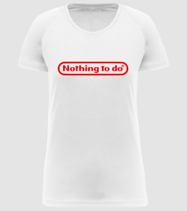 Nothing to do model alb pe tricou