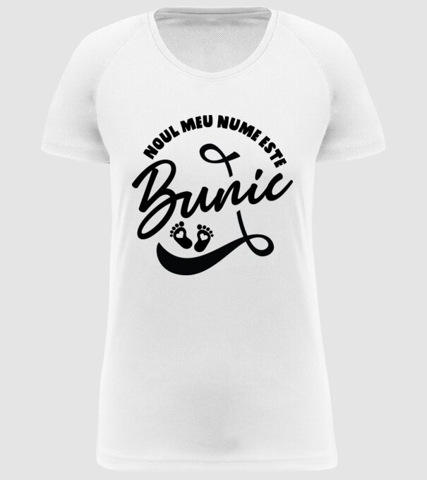Noul meu nume este Bunic model alb pe tricou