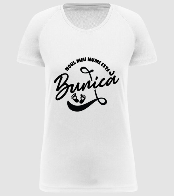 Noul meu nume este Bunică model alb pe tricou
