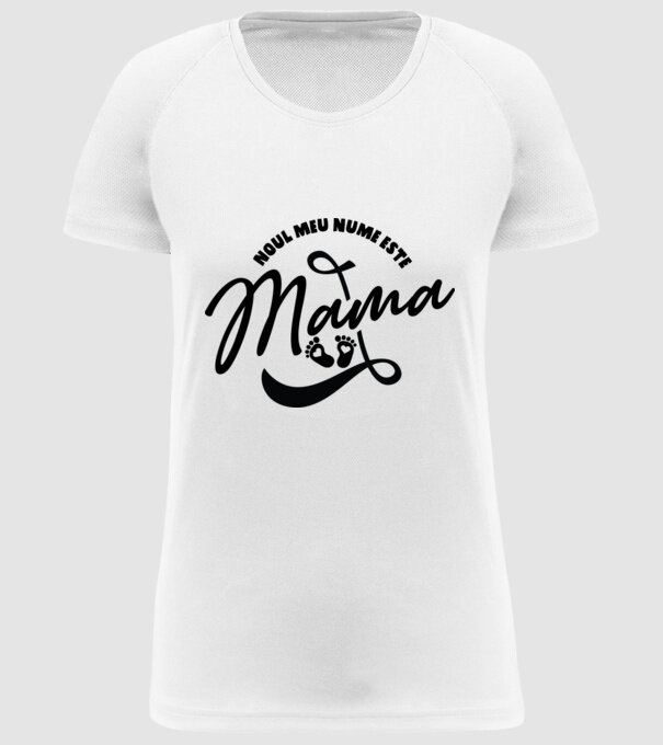 Noul meu nume este Mama model alb pe tricou