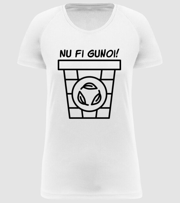 Nu fi gunoi  model alb pe tricou