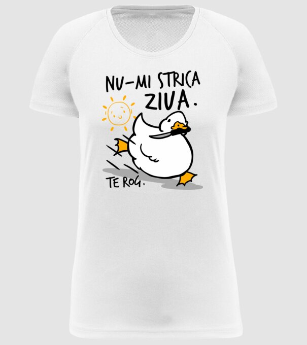 Nu-mi strica ziua. model alb pe tricou