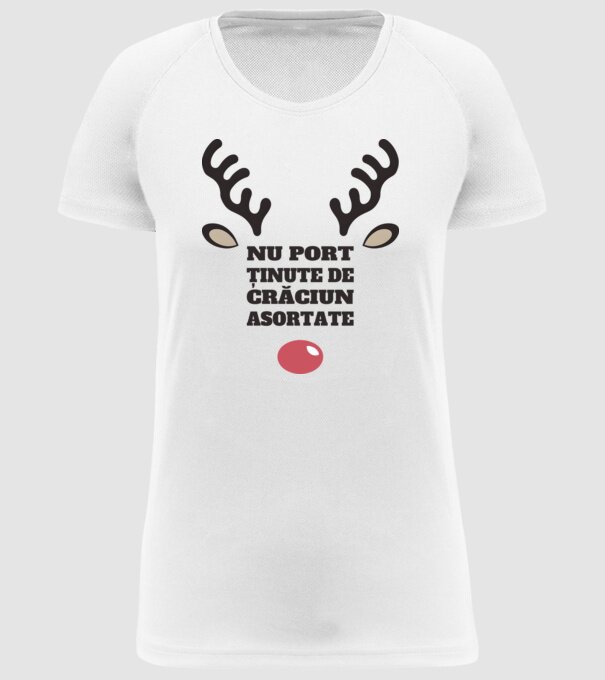 Nu port ținute de crăciun asortate crăciun chiar căprioară Alb model alb pe tricou