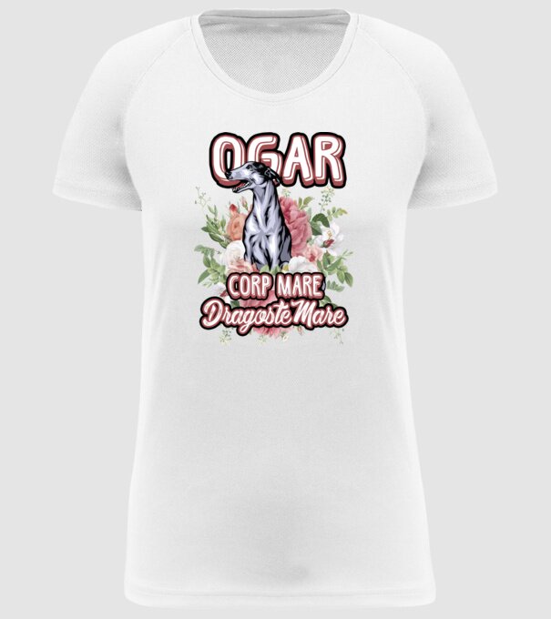 Ogar - picioare lungi dragoste multă model alb pe tricou