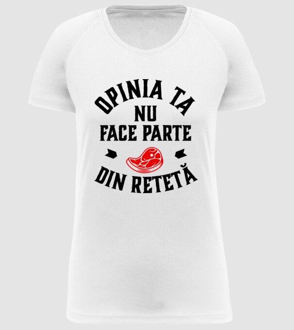 Opinia ta nu face parte din rețetă model alb pe tricou