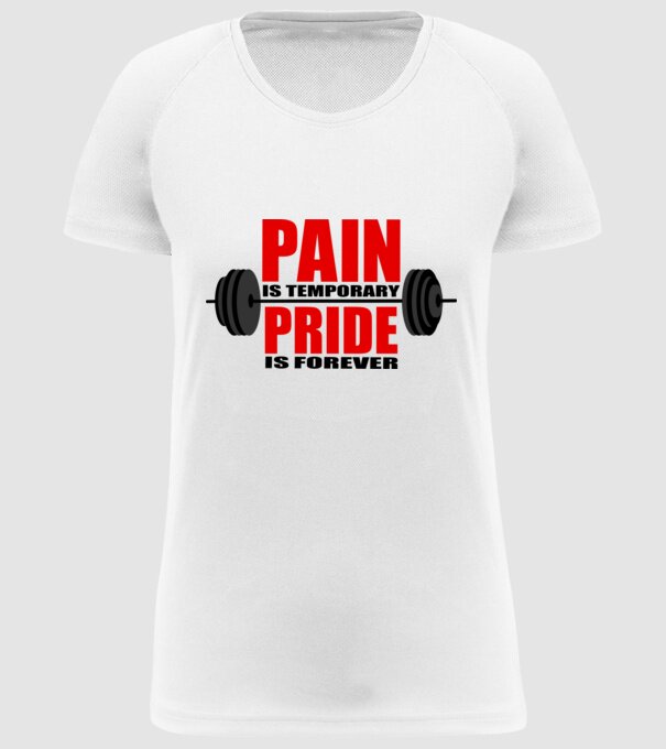 Pain is temporary model alb pe tricou