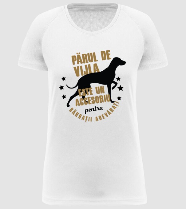 părul de vijla este un accesoriu pentru bărbații adevărați model alb pe tricou
