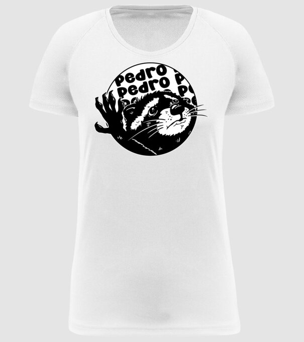 Pedro circle model alb pe tricou