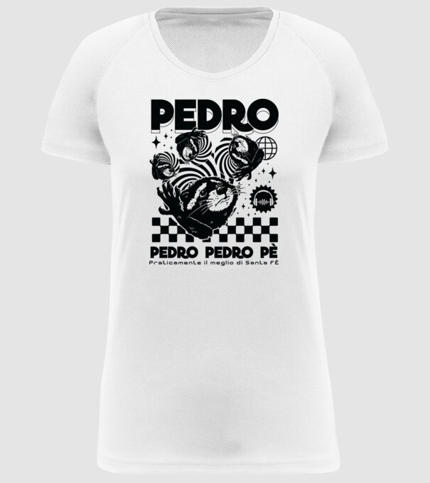 Pedro techno model alb pe tricou