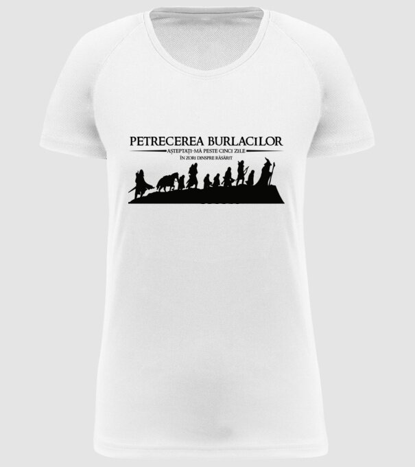 petrecerea burlacilor - așteptați-mă peste cinci zile - în zori dinspre răsărit model alb pe tricou