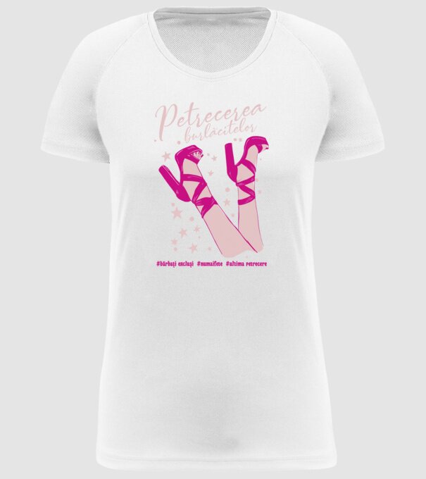 petrecerea burlăcitelor bărbați excluși numaifete ultima petrecere model alb pe tricou