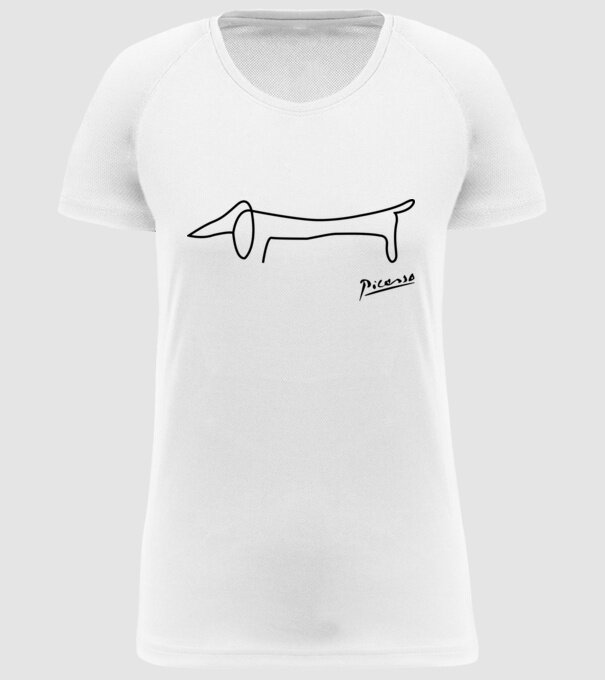 Picasso model alb pe tricou