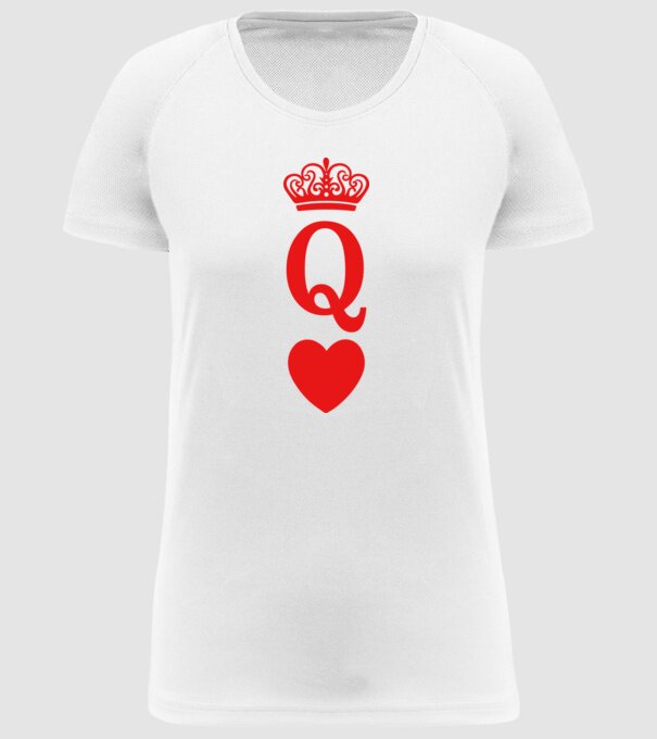 Queen model alb pe tricou
