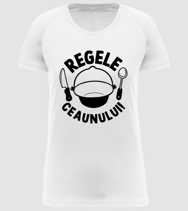 Regele - ceaunului! model alb pe tricou