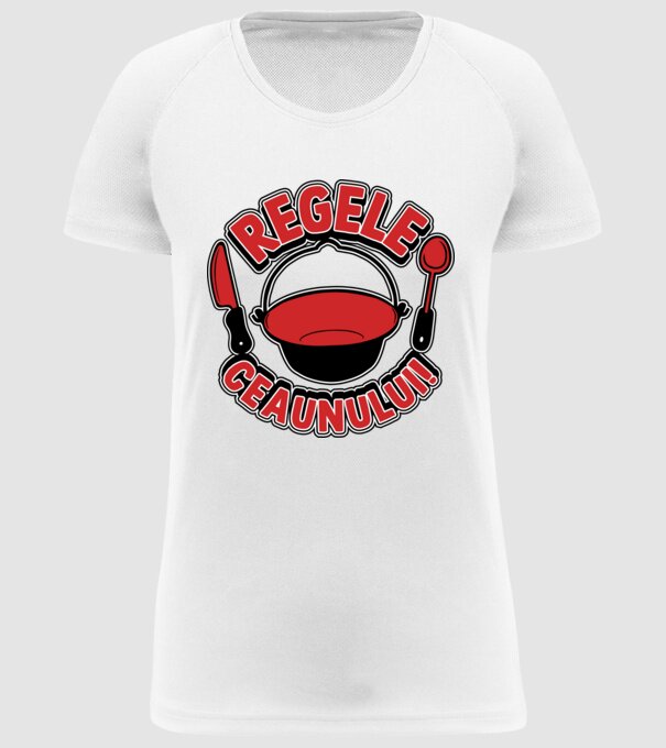 Regele - ceaunului! model alb pe tricou