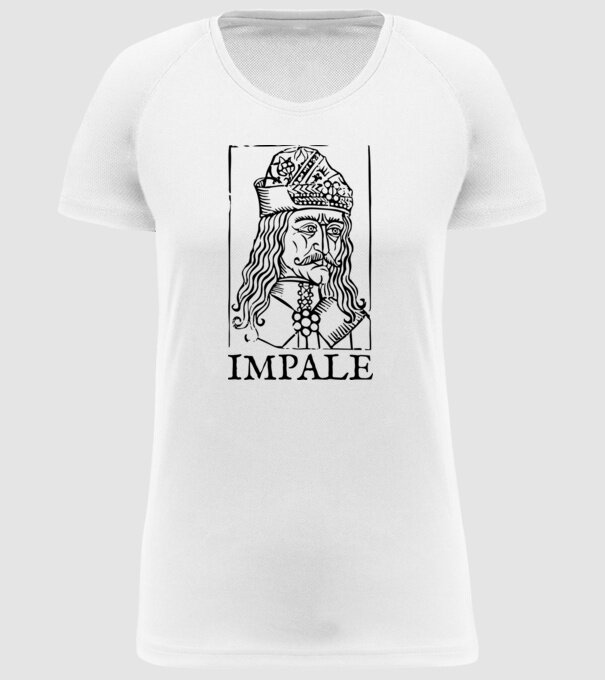 România dracula impale model alb pe tricou