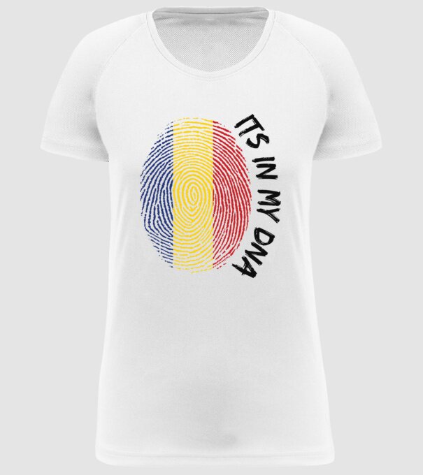 România fingerprint model alb pe tricou
