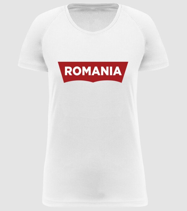 România levis model alb pe tricou