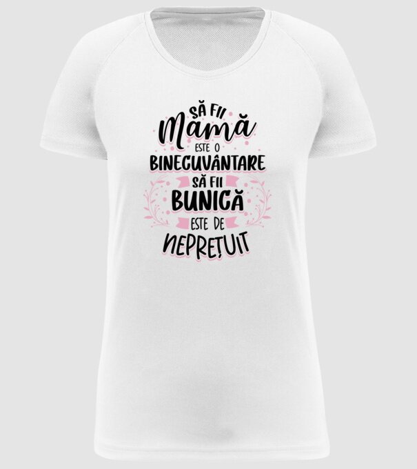 Să fii bunică este neprețuit model alb pe tricou