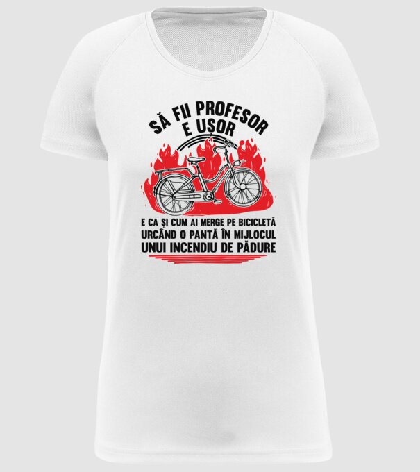 Să fii profesor e ușor model alb pe tricou