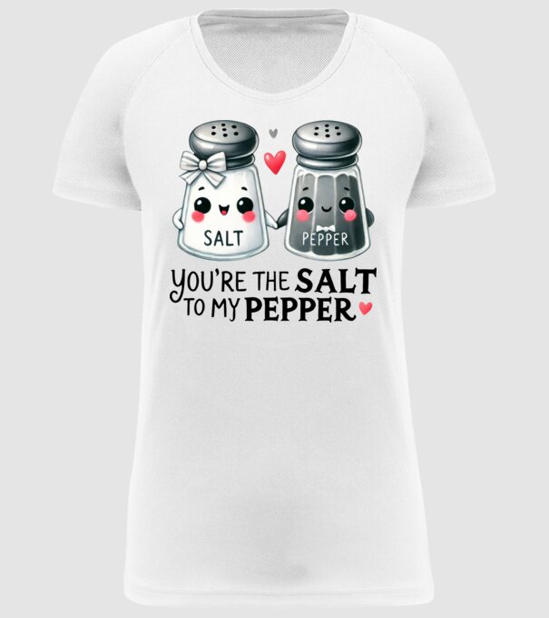 Salt to my Pepper model alb pe tricou