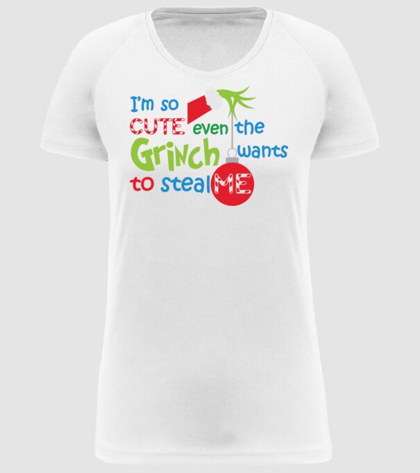 So cute Grinch model alb pe tricou