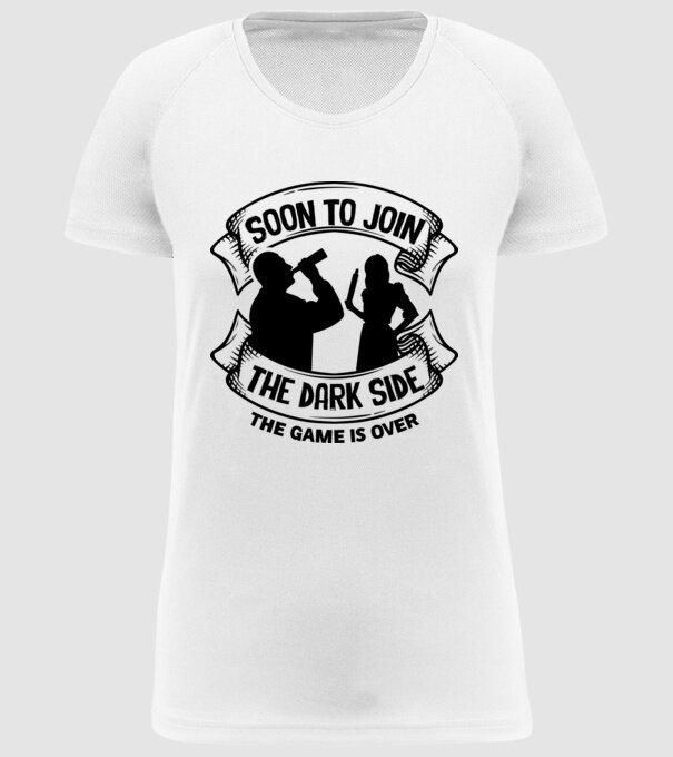 Soon join the dark side model alb pe tricou