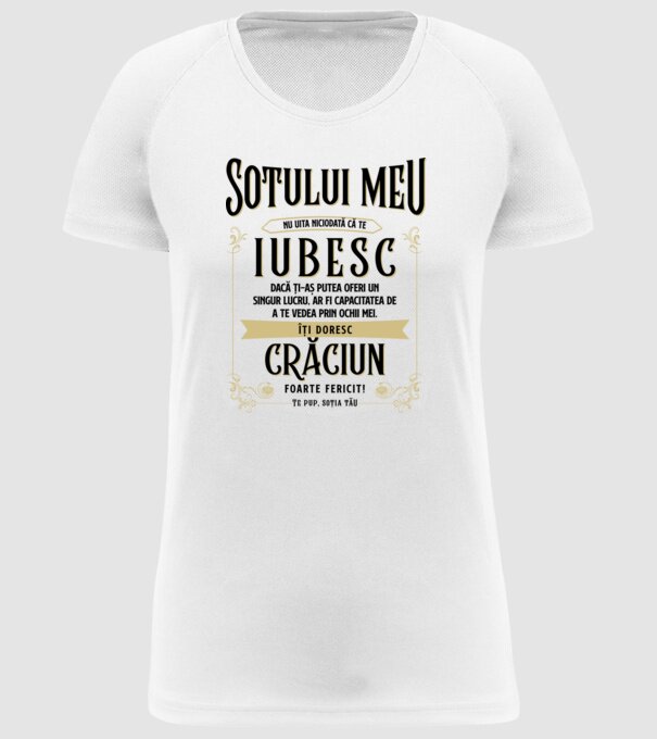 Soțului meu model alb pe tricou
