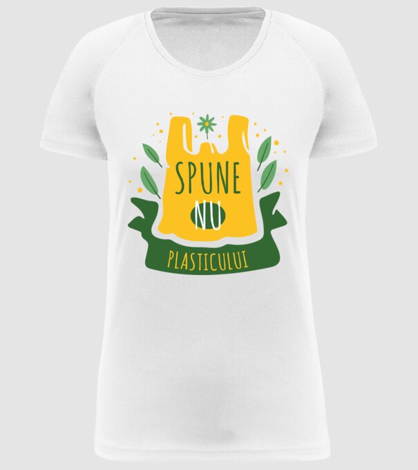 spune nu plasticului model alb pe tricou
