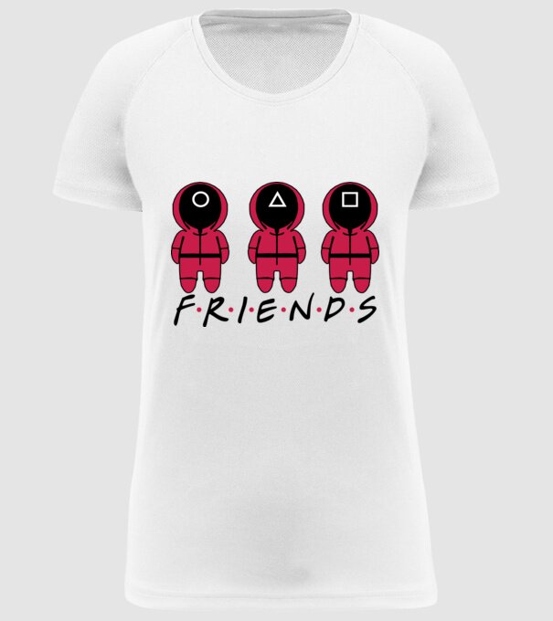 squid game friends model alb pe tricou