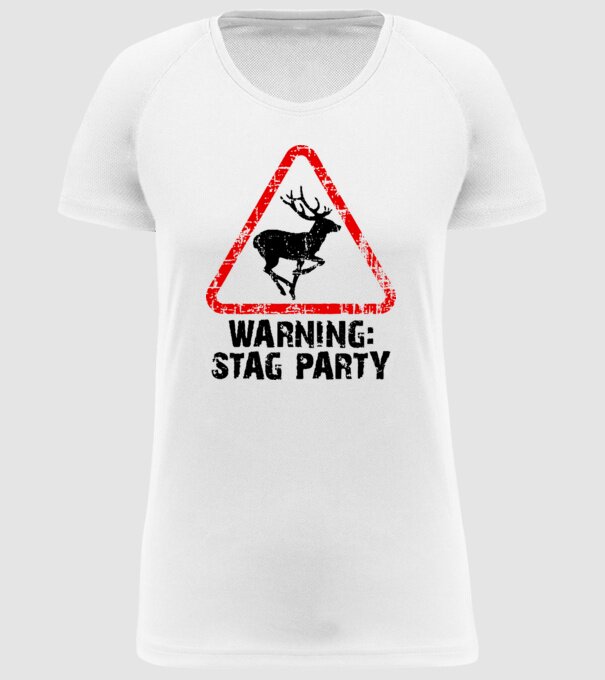 Stag Party model alb pe tricou