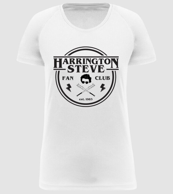 steve harrington fan club est 1983 model alb pe tricou