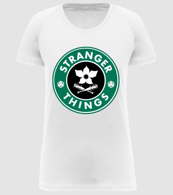 stranger things starbucks model alb pe tricou