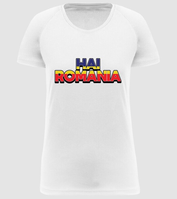 Subtitlu Hai Romania model alb pe tricou
