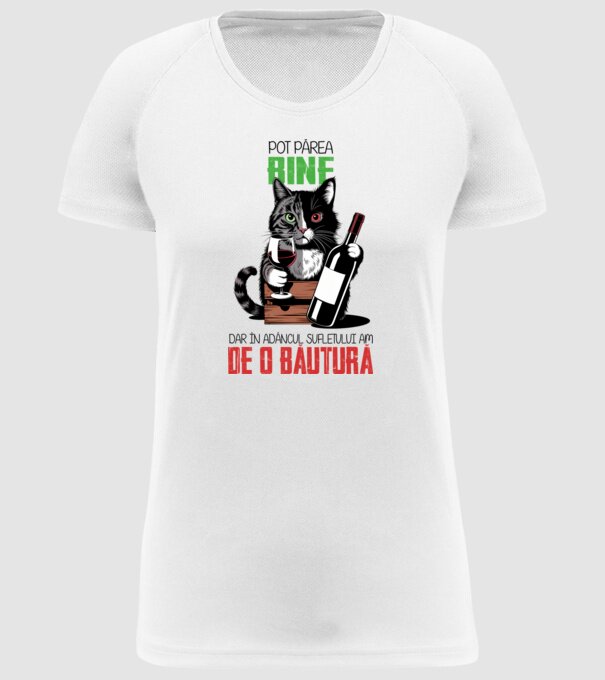 sunt bun pentru o băutură Alb model alb pe tricou