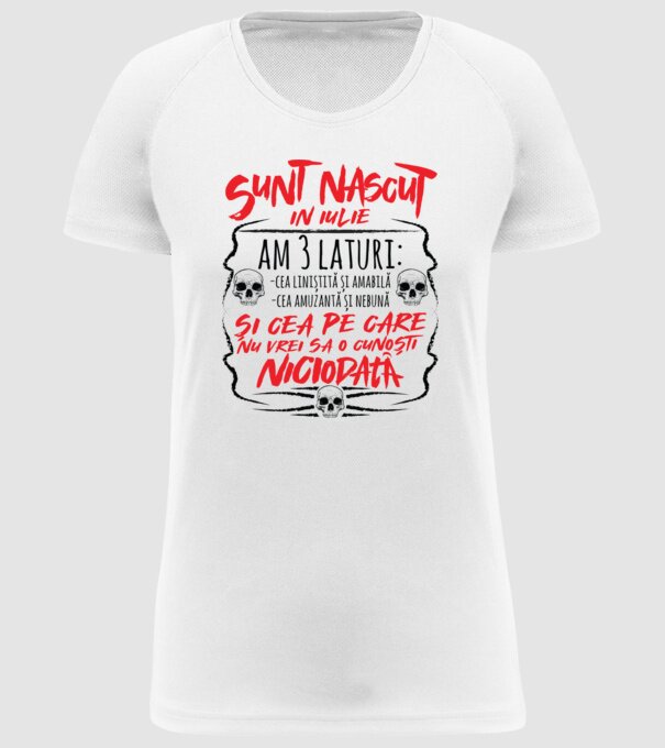 Sunt născut în iunie, am 3 laturi model alb pe tricou