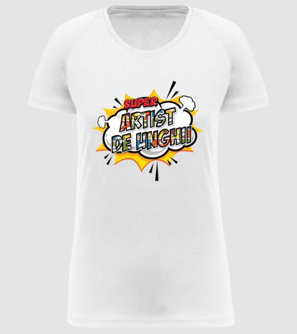 Super Artist de unghii model alb pe tricou