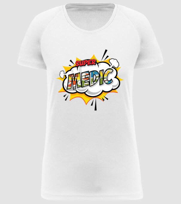 Super Medic model alb pe tricou