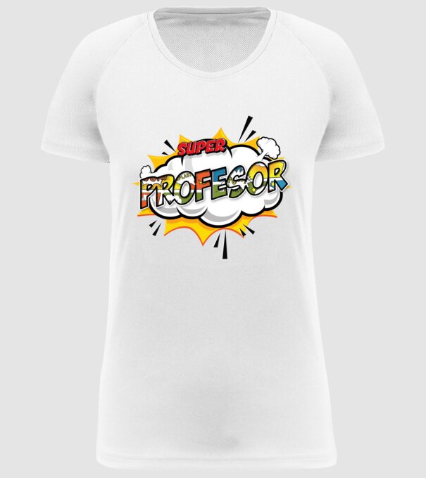 Super Profesor model alb pe tricou