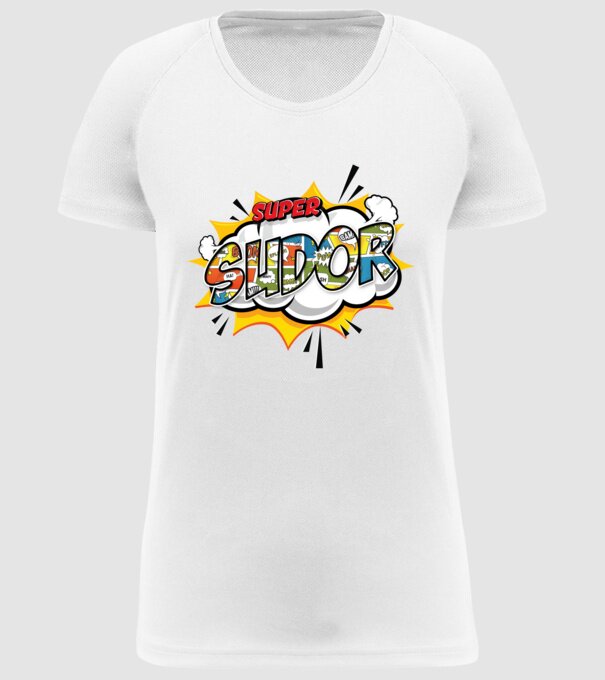 Super Sudor model alb pe tricou