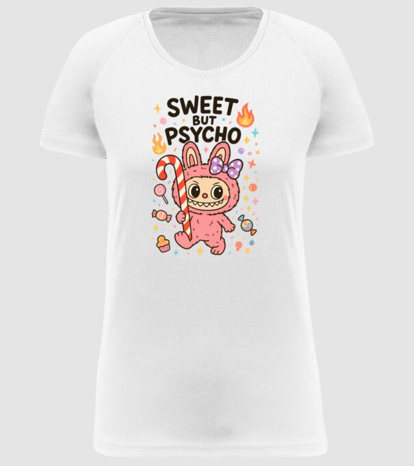 Sweet but psycho model alb pe tricou