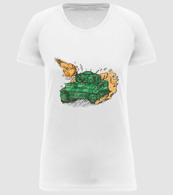 Tancuri model alb pe tricou