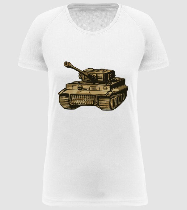 Tancuri model alb pe tricou