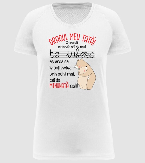 Tată Cât de minunat ești model alb pe tricou