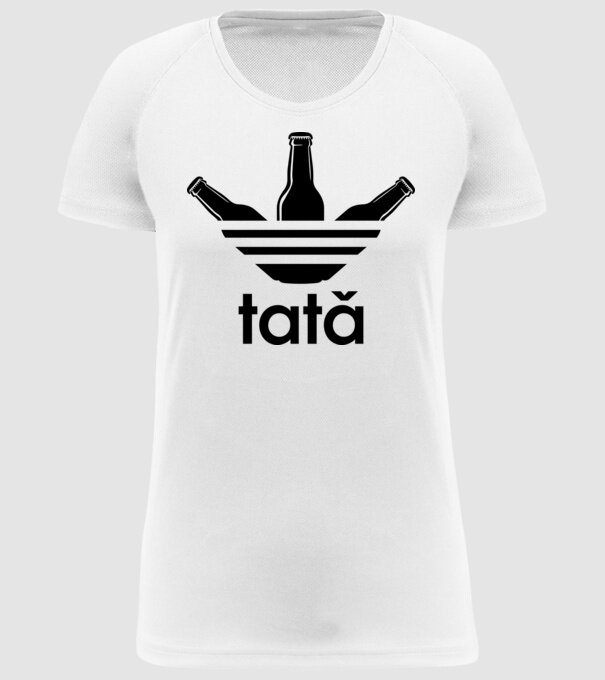 Tatadidas model alb pe tricou