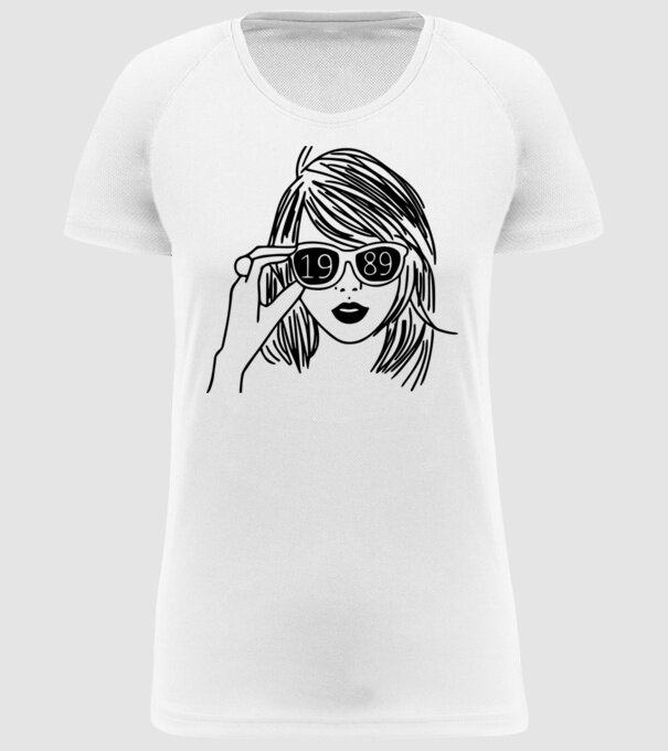 Taylor Swift 1989 model alb pe tricou