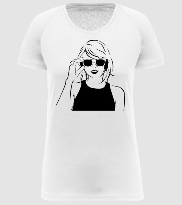 Taylor Swift model alb pe tricou