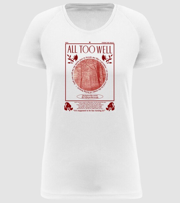 Taylor Swift All too well model alb pe tricou