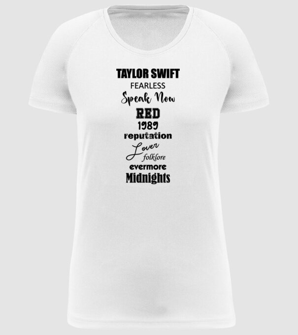 Taylor Swift Eras model alb pe tricou